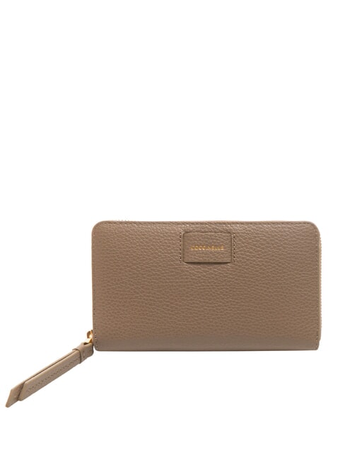 COCCINELLE VOILE Large leather zip around wallet warm taupe - Women’s Wallets