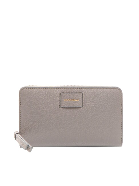 COCCINELLE VOILE Large leather zip around wallet light grey - Women’s Wallets