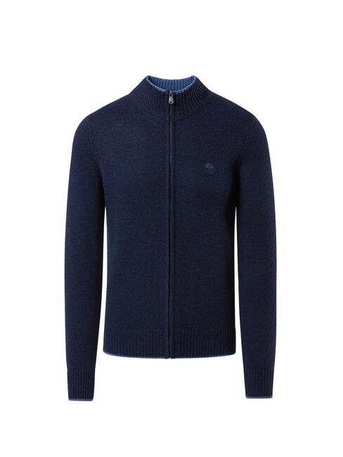 NORTH SAILS 7GG Zip-up sweater navy blue - Men's Sweaters