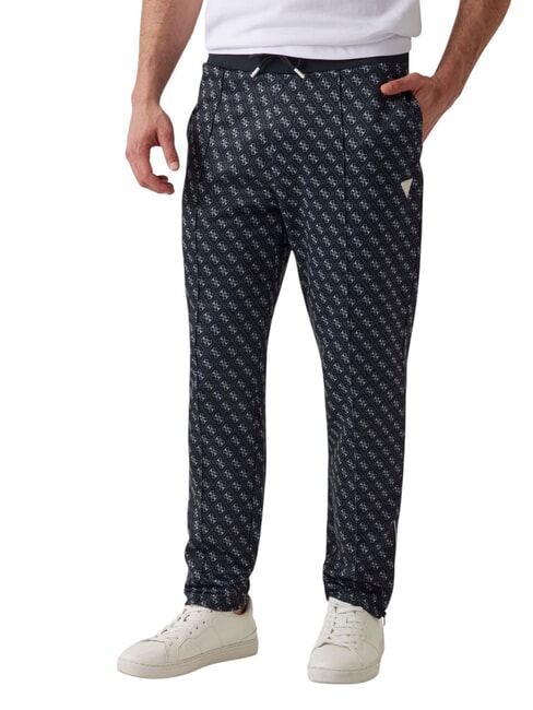 GUESS ACTIVE Regular fit jogging trousers 4g aop jet black - Trousers