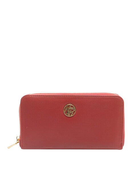 YNOT RIBBON Large zip around wallet cherry - Women’s Wallets