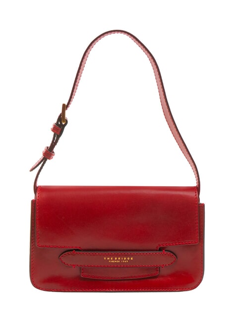 THE BRIDGE LUCREZIA Shoulder bag, in leather currant / gold - Women’s Bags