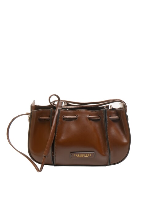 THE BRIDGE CAMILLA Leather Bucket Bag BROWN - Women’s Bags