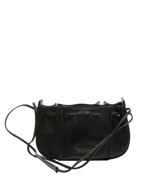 THE BRIDGE CAMILLA Leather Bucket Bag Black Gold - Women’s Bags