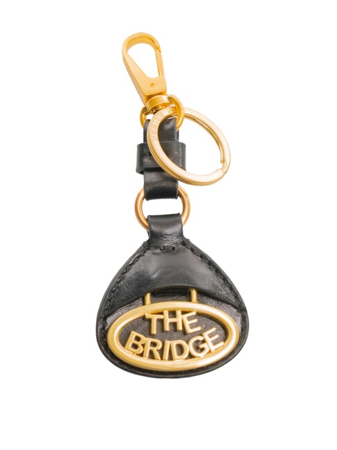 THE BRIDGE DUCCIO Key ring with leather charm Black Gold - Key holders