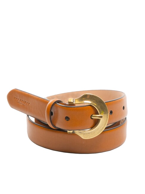 THE BRIDGE BERENICE Leather belt, shortenable Cognac / Gold - Belts