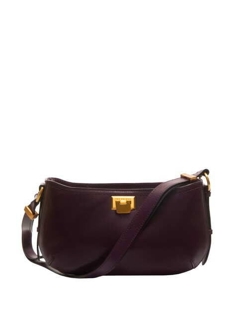 THE BRIDGE FEDERICA Leather shoulder bag grape abb. gold - Women’s Bags