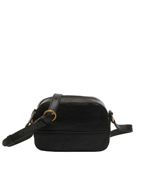 THE BRIDGE DAPHNE Leather camera case bag Black Gold - Women’s Bags