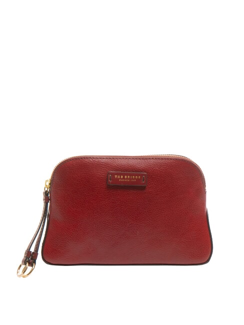 THE BRIDGE CARLOTTA Leather beauty case currant / gold - Beauty Case