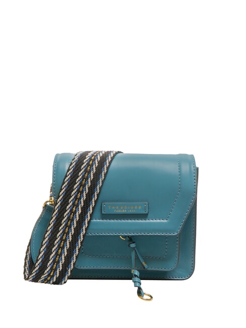 THE BRIDGE ELBA Leather bag with shoulder flap ocean blue ykk 370 - Women’s Bags