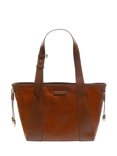 THE BRIDGE CARLOTTA Leather shopping bag BROWN - Women’s Bags
