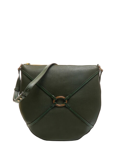 THE BRIDGE AMELIA Leather shoulder bag derby green gold badge - Women’s Bags