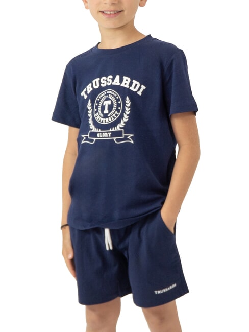 TRUSSARDI TOPALA T-shirt and Bermuda shorts set sea blue/sea blue - Children's tracksuits