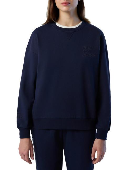 NORTH SAILS WE ALL HAVE A CHOICE Cotton sweatshirt navy blue - Women's Sweatshirts