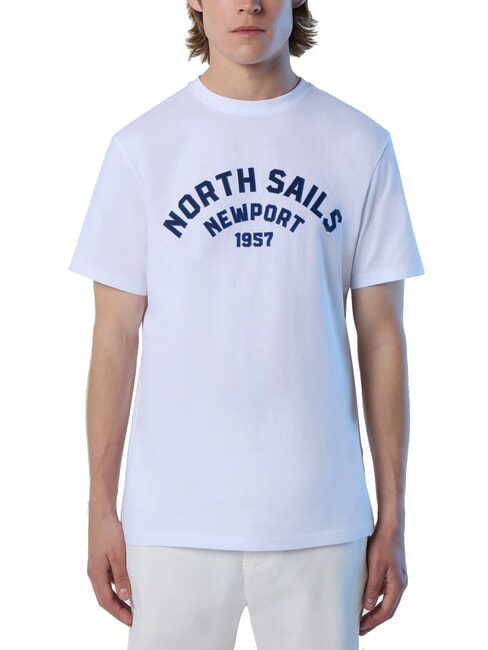 NORTH SAILS NEWPORT Cotton T-shirt with arch logo white - T-shirt