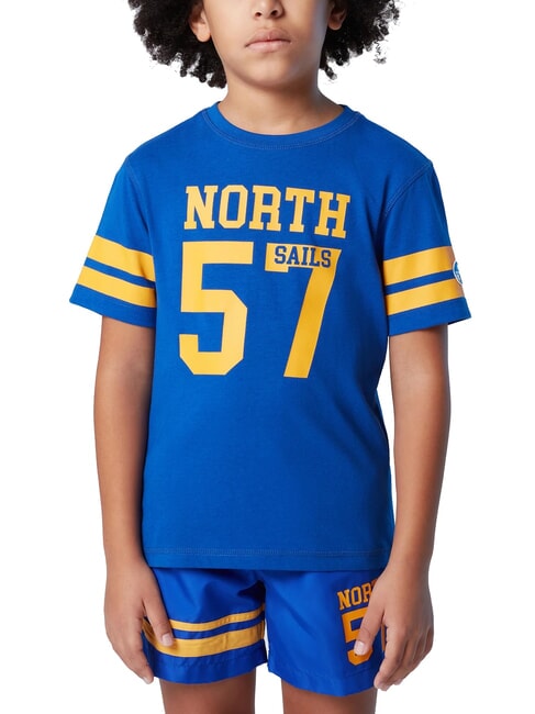 NORTH SAILS COLLEGE KIDS Cotton T-shirt with print surf blue - Child T-shirt