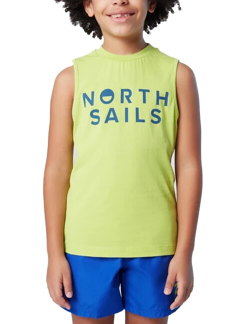 NORTH SAILS PRINTED KIDS Cotton armhole sweater acid lime - Child T-shirt