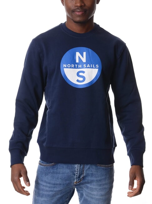 NORTH SAILS GRAPHIC Cotton crewneck sweatshirt navy blue - Sweatshirts