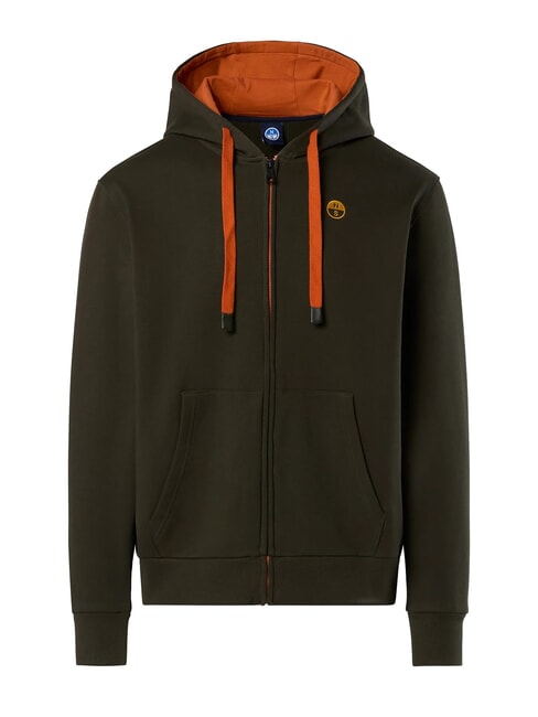 NORTH SAILS LOGO Full zip hoodie forest green - Sweatshirts