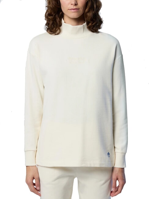 NORTH SAILS BASIC Cotton turtleneck sweatshirt Marshmallow - Women's Sweatshirts