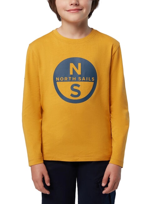 NORTH SAILS GRAPHIC KIDS Long sleeve cotton shirt golden spice - Child T-shirt