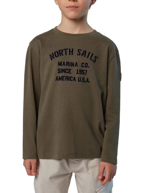NORTH SAILS GRAPHIC KIDS Long-sleeved cotton shirt tea leaves - Child T-shirt