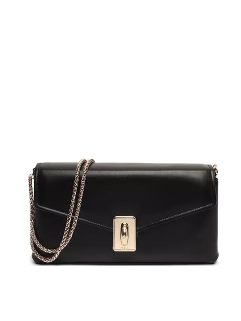 FURLA MERIDIANA Medium leather shoulder bag Black - Women’s Bags