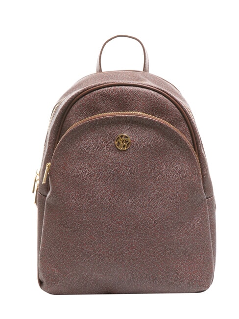 YNOT LUX Round backpack with pocket mahogany - Women’s Bags