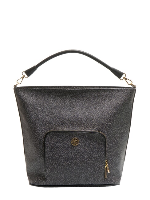 YNOT LUX Hobo bag with pocket BLACK - Women’s Bags