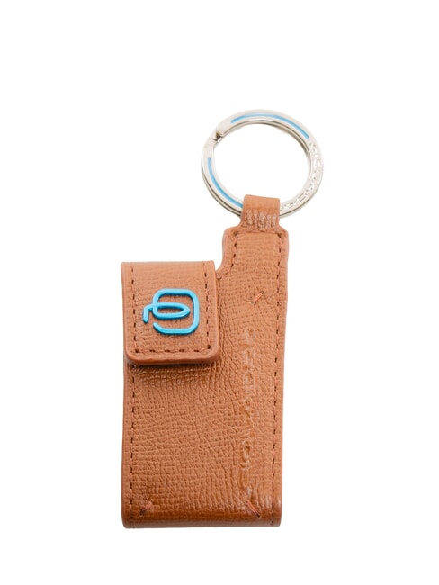 PIQUADRO BLUE SQUARE Leather Keychain / Address Holder LEATHER - Key holders