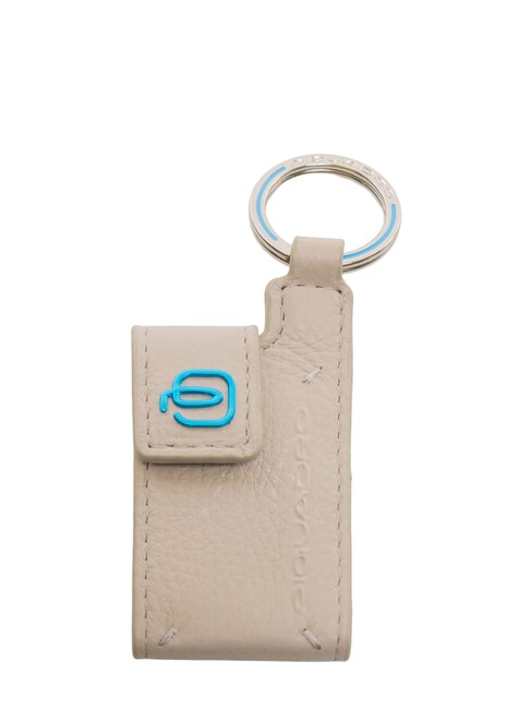 PIQUADRO BLUE SQUARE Leather Keychain / Address Holder sand - Key holders