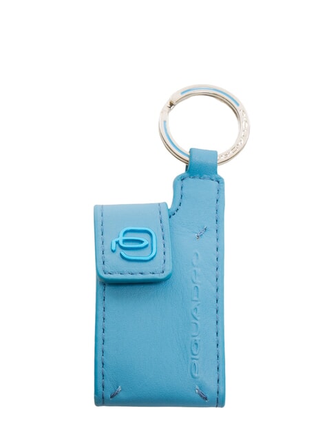 PIQUADRO BLUE SQUARE Leather Keychain / Address Holder Blue - Key holders