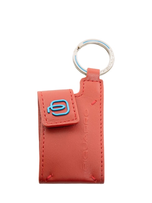 PIQUADRO BLUE SQUARE Leather Keychain / Address Holder RED - Key holders
