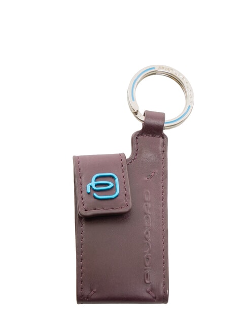 PIQUADRO BLUE SQUARE Leather Keychain / Address Holder purple 4 - Key holders