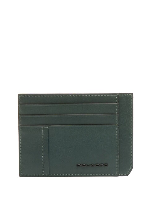 PIQUADRO LIKO Leather card holder GREEN - Men’s Wallets