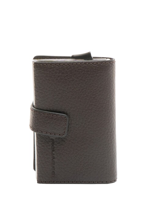 PIQUADRO MODUS RESTYLG Leather credit card holder burgundy 2 - Men’s Wallets