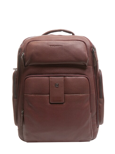 PIQUADRO ILI 15.6" Leather Laptop Backpack burgundy 2 - Laptop backpacks