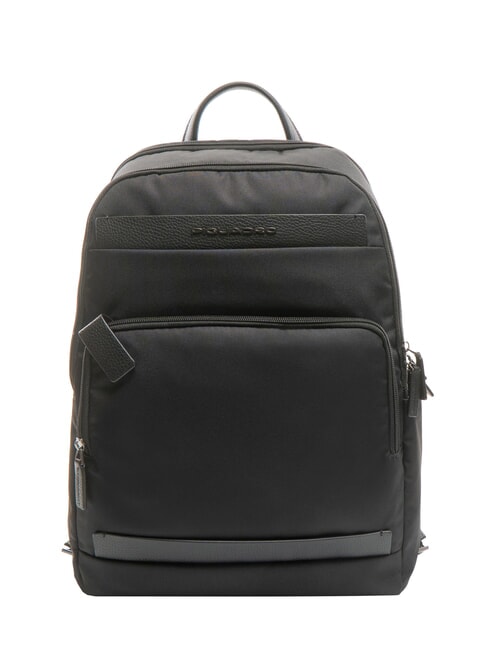 PIQUADRO KLOUT Backpack in leather and fabric, 15.6 "pc holder black5 - Laptop backpacks