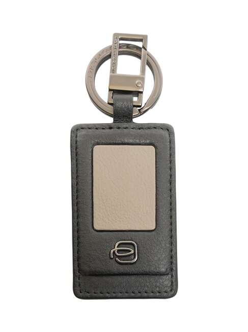 PIQUADRO AKRON Leather Keychain Black - Key holders