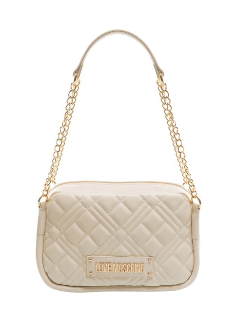 LOVE MOSCHINO QUILTED Chain Handle Shoulder Bag ivory - Women’s Bags