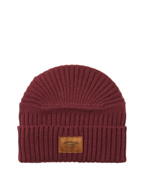 TIMBERLAND RIBBED Hat with cuff tawny port - Hats