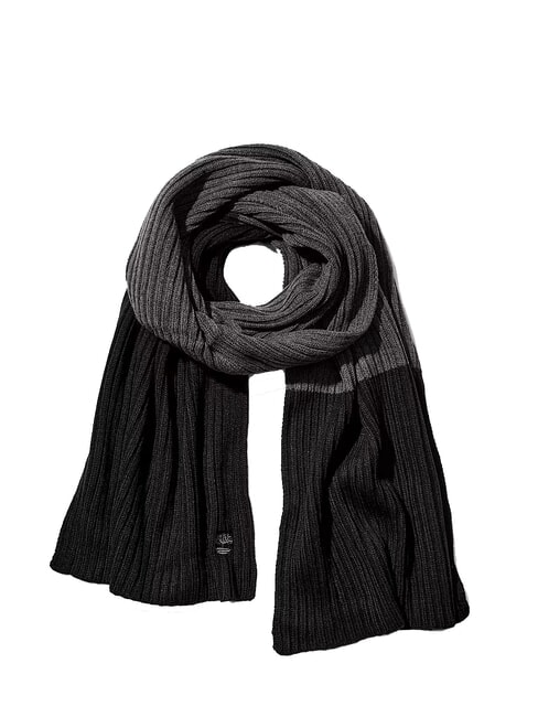 TIMBERLAND BASIC COLOBLOCK  Ribbed scarf BLACK - Scarves