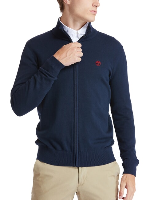 TIMBERLAND WILLIAMS RIVER Zip-up sweater dark sapphire - Men's Sweaters