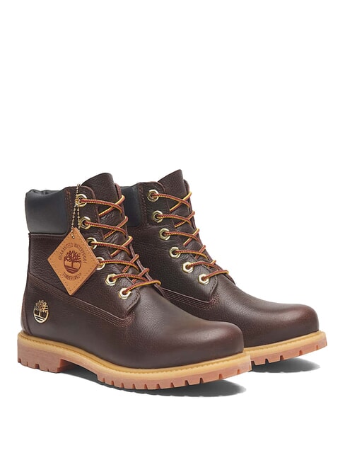 TIMBERLAND PREMIUM 6 INCH  Padded leather ankle boots dk brown full grain w black - Women’s shoes