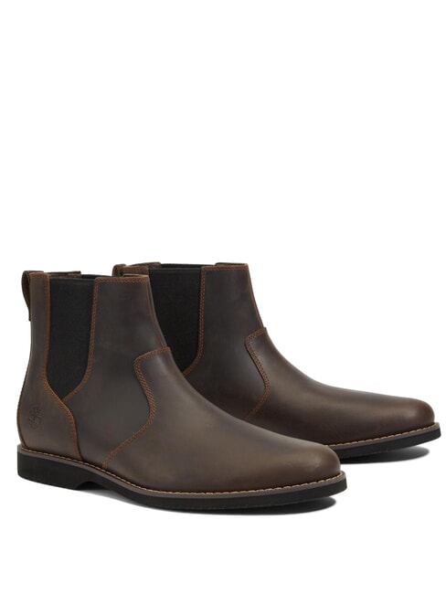 TIMBERLAND WOODHULL MID  Leather ankle boots DarkBrown - Men’s shoes