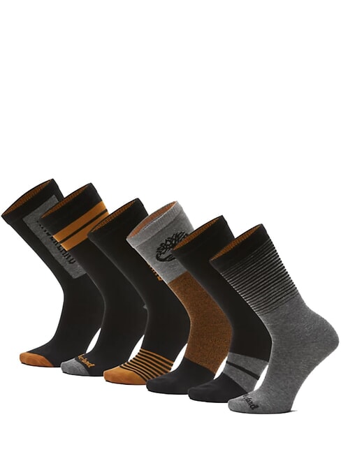 TIMBERLAND MIXUP  6 pairs of socks BLACK - Men's Socks