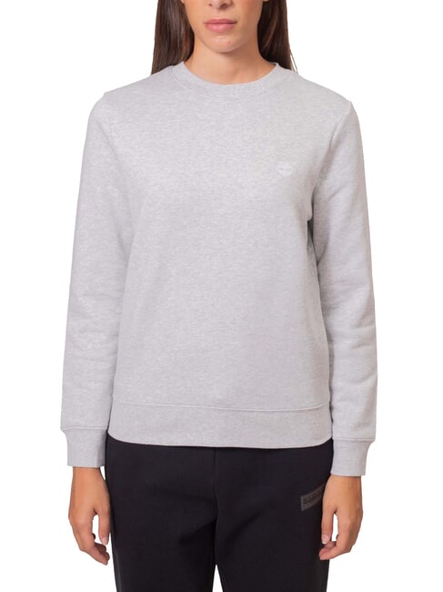 TIMBERLAND EXETER RIVER BRUSHED  Cotton blend sweatshirt light grey melange - Women's Sweatshirts