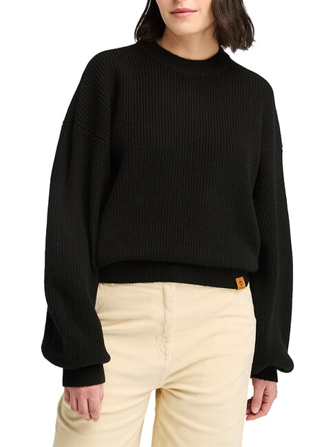 TIMBERLAND WOOL BLEND  Crewneck sweater BLACK - Women's Sweaters