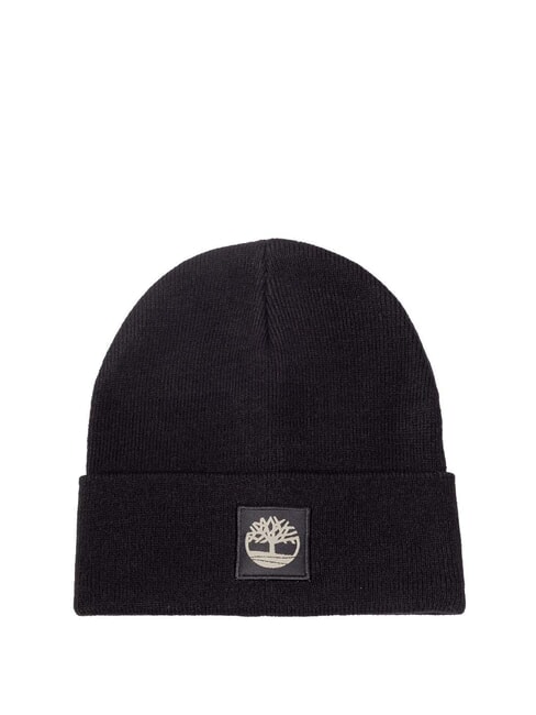TIMBERLAND TONAL PATCH  Hat with cuff BLACK - Hats