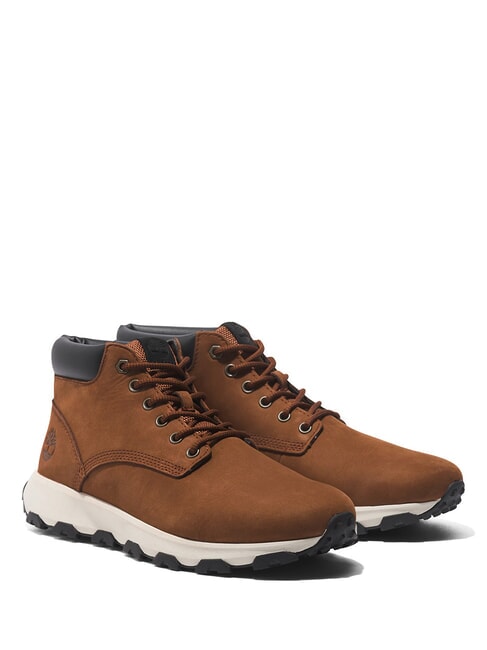 TIMBERLAND WINSOR PARK MID  Leather sneakers cognac - Men’s shoes